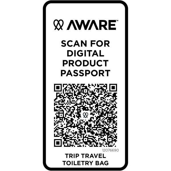 Trip Aware™ Recycelter Reisekulturbeutel 6 L - schwarz