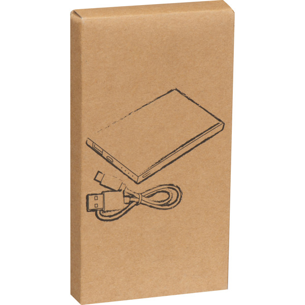 Powerbank 2200 mAh with USB port in a box REGINA - White
