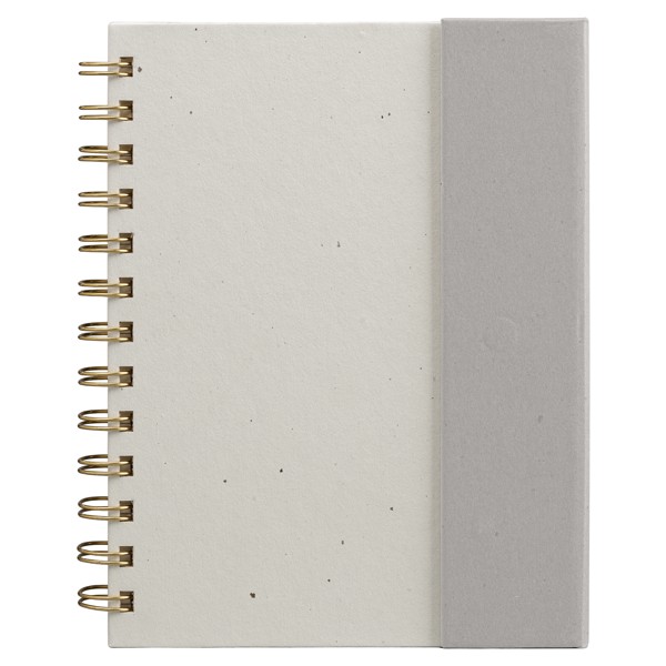 Halden FSC Paper Sticky Note Spiral Notebook Organiser – B6 - Grey / Silkscreen