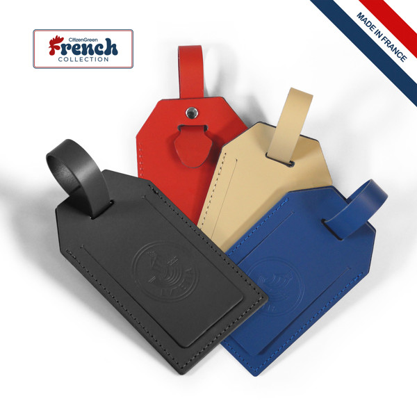 Porte-étiquet.cuir MILOU - ROUGE