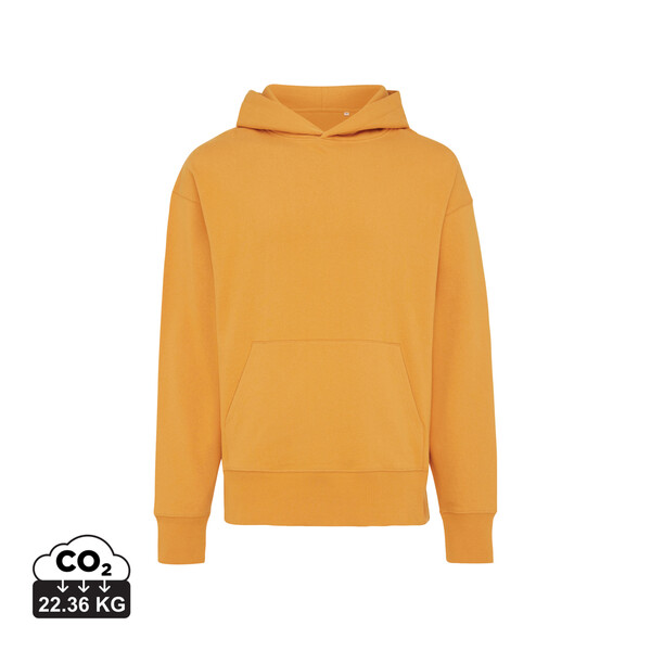 Mikina s kapucí Iqoniq Yoho relaxed fit z recykl. bavlny - Sundial Orange / M
