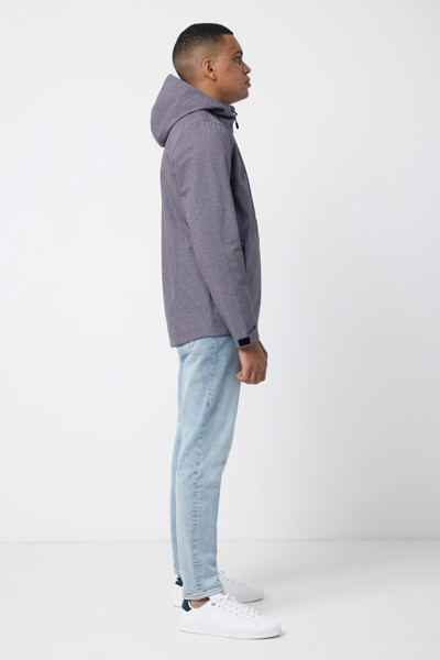 Iqoniq Makalu moška soft shell jakna 5000 mm, 300 g/m² - Heather srednje siva / 2XL