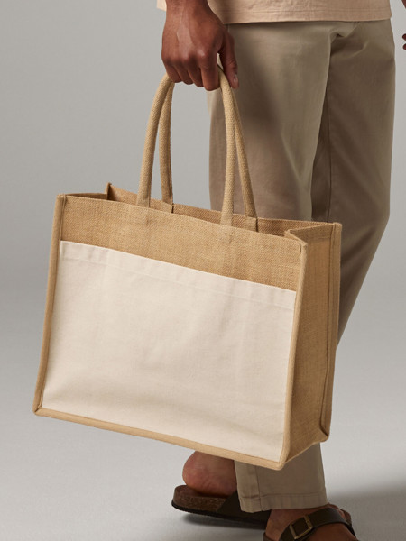 Cotton Pocket Natural Starched Jute Shopper