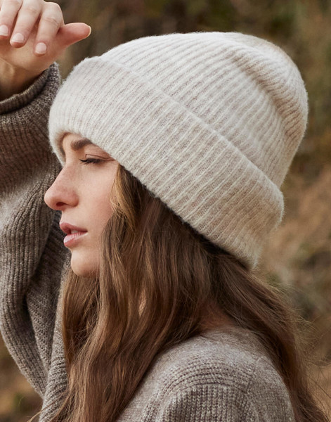 Cosy Ribbed Beanie - Grey Marl / ONE SIZE
