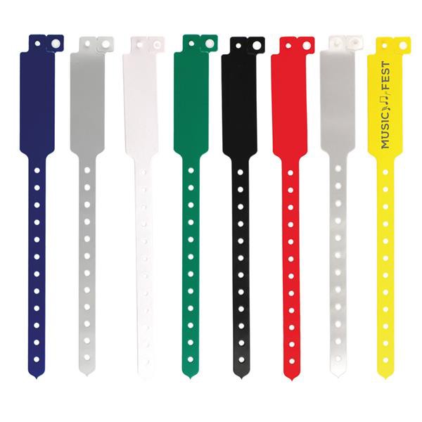 Pulseira De Identificação Inviolável Opaca Em Vinil - Branco