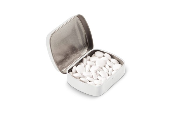 Mini Pfefferminzdose - Weiss