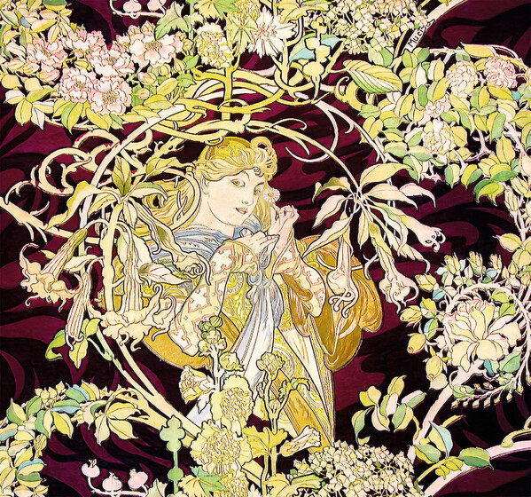 Plánovací nástěnný kalendář Alfons Mucha 2027