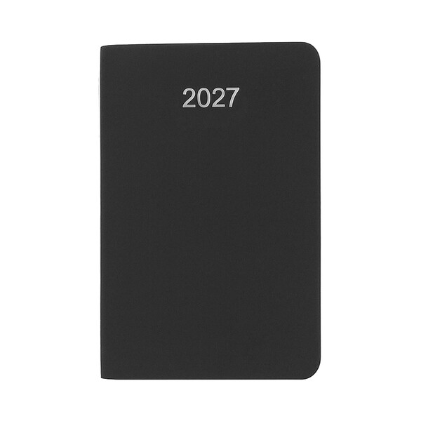 Agenda Tascabile Settimanale 2027. Copertina Flessibile In Soft Pu E Bordo Pagine Colorato - Bianco