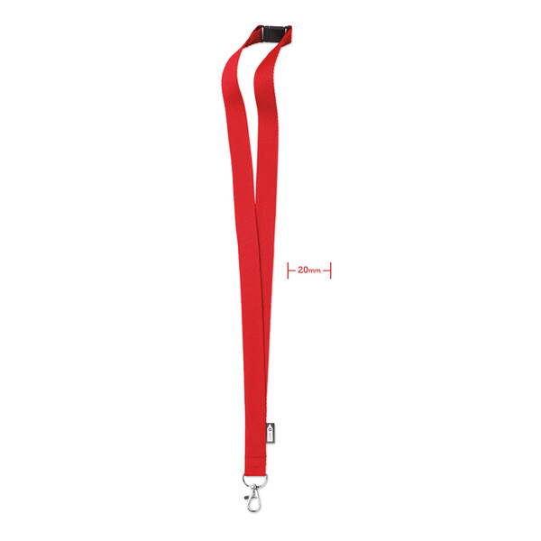 Smycz RPET 20 mm Lany Rpet - Czerwony