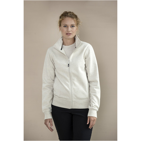 Camisola com fecho de correr comprido reciclada unissexo "Aware™ Galena" - Branco / L