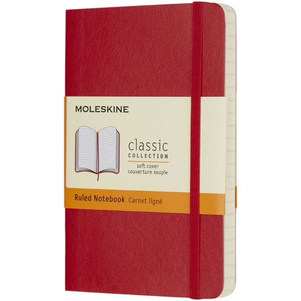 Moleskine Classic Softcover Notizbuch Taschenformat – liniert - scharlachrot