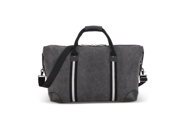 Recycled cotton canvas weekend bag Harper - Dark Grey