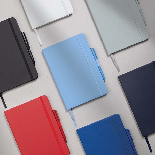 Sam A5 RCS certified bonded leather classic notebook - White
