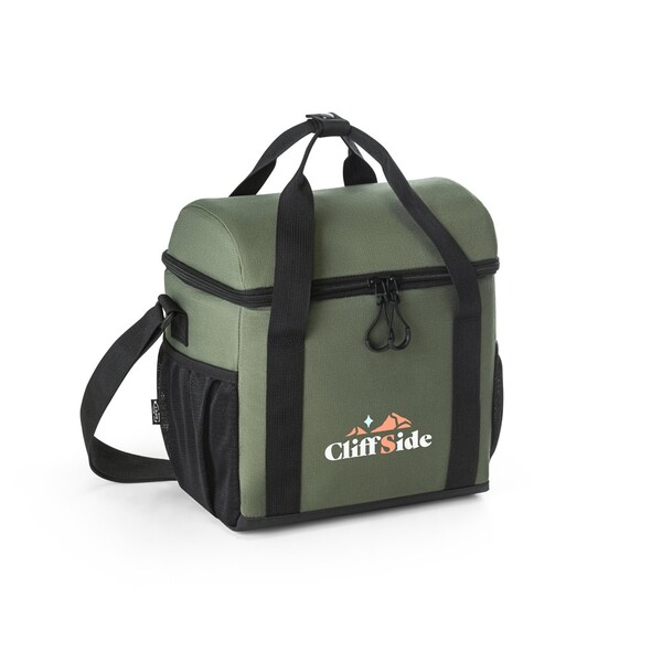ROMA M. Padded cooler bag in recycled polyester 600D ripstop 11 L - Dark Green