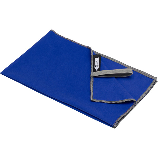Asciugamano ultraleggero ad asciugatura rapida certificato GRS 30 x 50 cm Pieter - Blu royal