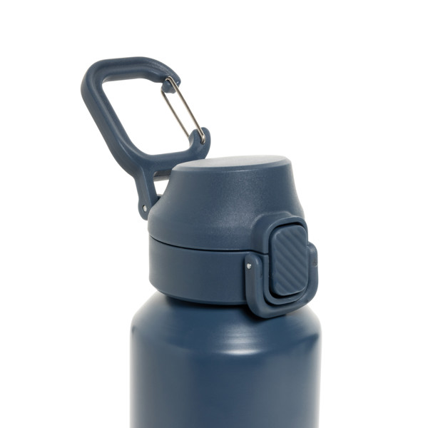 Bouteille de sport  600ML en acier recyclé RCS Via - Bleu Marine