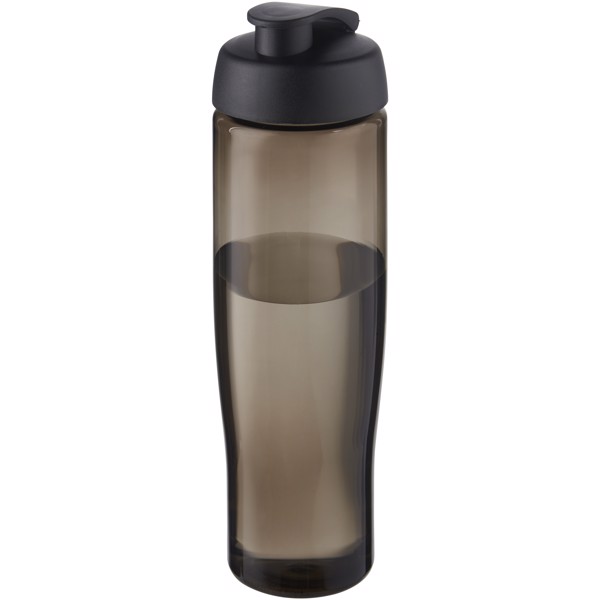 H2O Active® Eco Tempo 700 ml športová fľaša s výklopným uzáverom - Jednofarebná čierna / Uhľová