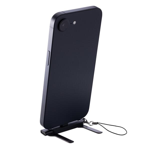 Support mobile avec port USB-C PORTHAM - noir