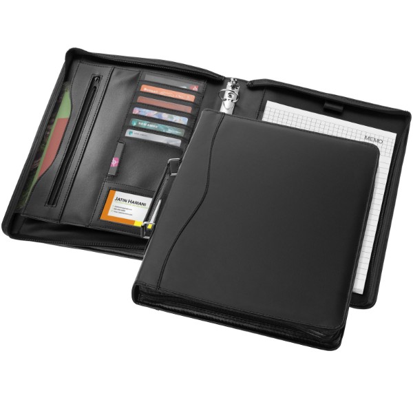 Ebony A4 briefcase portfolio - Solid Black