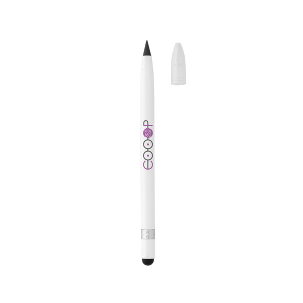 Aluminum inkless pen with eraser