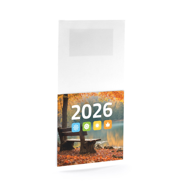 Personalised calendar magnet with removable monthly sheets