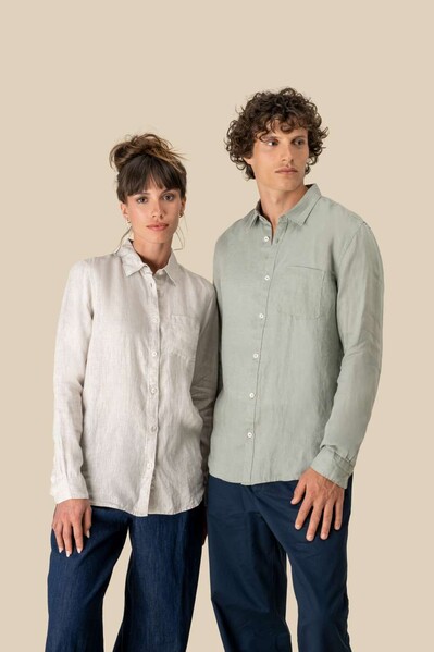 Men's Linen Shirt - White / S