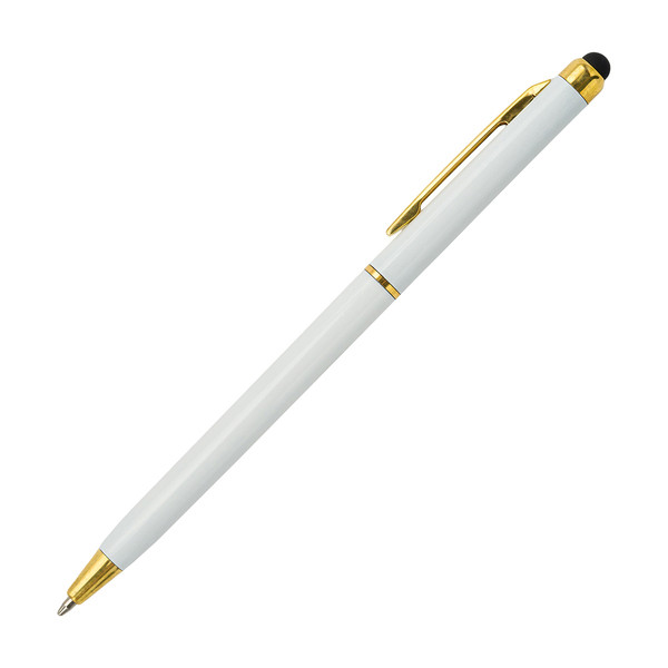 Touch Pointer plastic ballpen - White