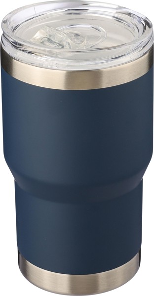 Recycled stainless steel double-walled travel mug (350 ml) Ayen - Grey