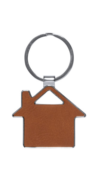 Keyring Behok, Rectangle - Brown