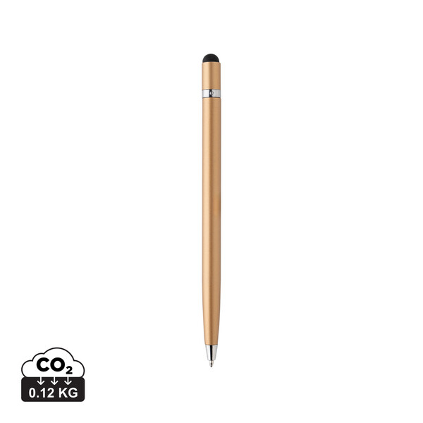 Stylo stylet en métal épuré - Doré