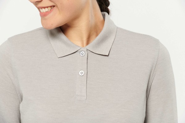 Ladies' Long-Sleeved Polo Shirt - White / XL