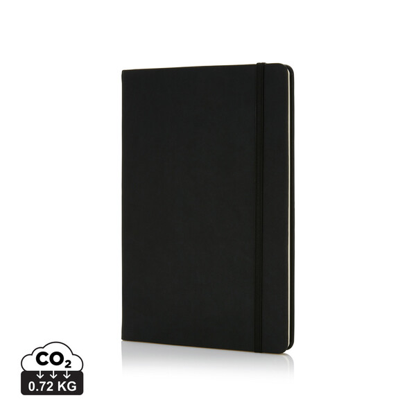 Deluxe hardcover PU A5 notitieboek - Zwart