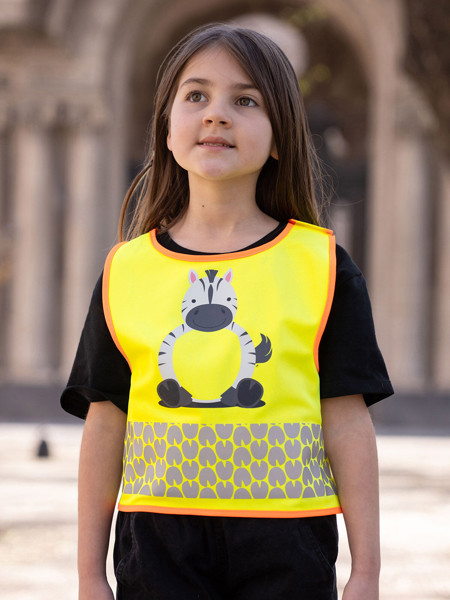 Children's Safety Vest Funtastic Wildlife - Yellow / XXS