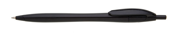 Easo plastic ballpoint pen, 140 mm, blue refill - Black