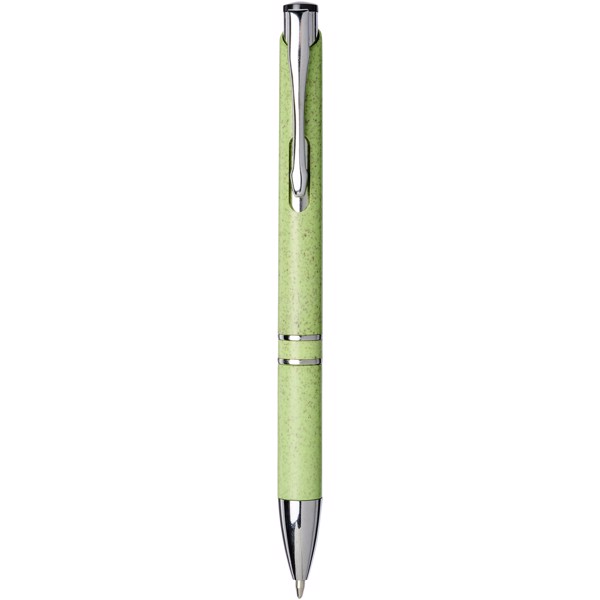 Moneta ABS with wheat straw click ballpoint pen - Green