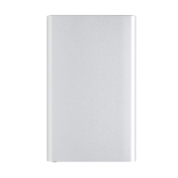 Powerbank 4000mAh en plastique recyclé/aluminium RCS - Argent