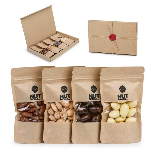 Dárkový set ořechů 4x50 g. NUT GIFT MIDI