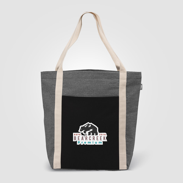 Spun - Recycled Cotton Blend Tote Bag - Grey / Silkscreen