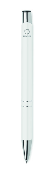 Recycled aluminium ball pen Bern Ra - White