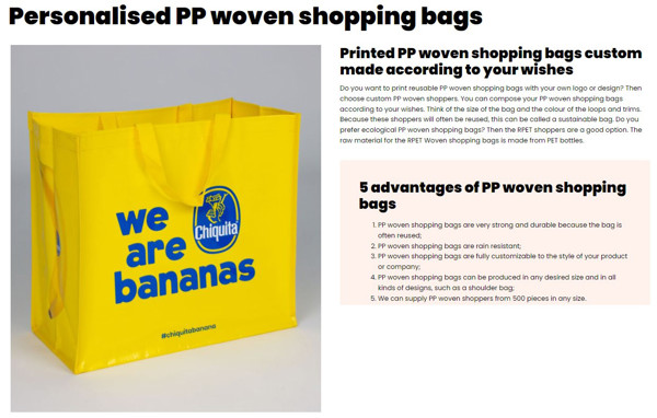 PP & Non-voven bags - custom made