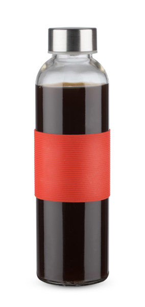 Butelka szklana GLASSI 510 ml - Czerwony