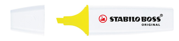 STABILO BOSS ORIGINAL highlighter, white, ink yellow