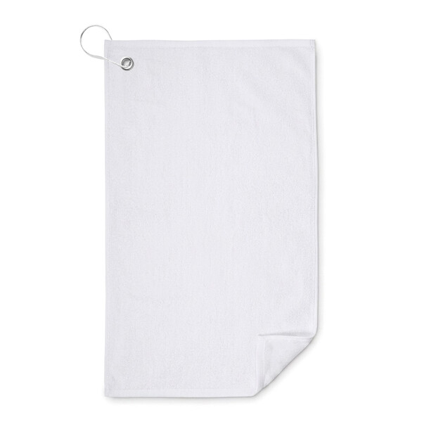 Full colour polycotton Golf towel (400gsm) - White