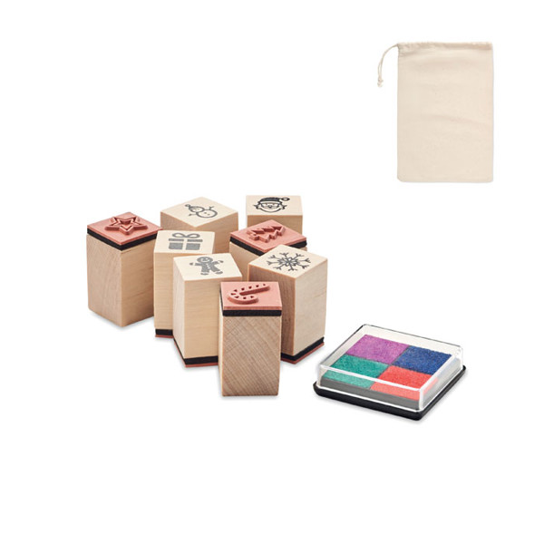 Set de 8 tampons  en bois Stampie