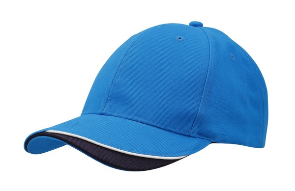 4167 - baseball cap - cyan/navy