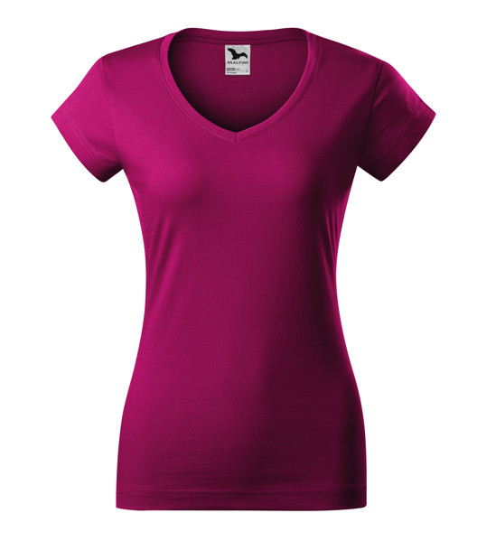 Tričko Dámské Malfini® Fit V-Neck - Fuchsia Red / S