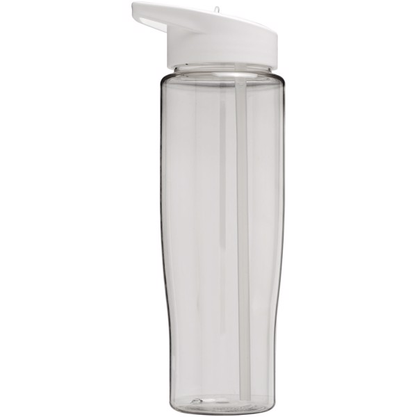Garrafa desportiva com tampa com boquilha de 700 ml H2O Tempo® - Transparente / Branco