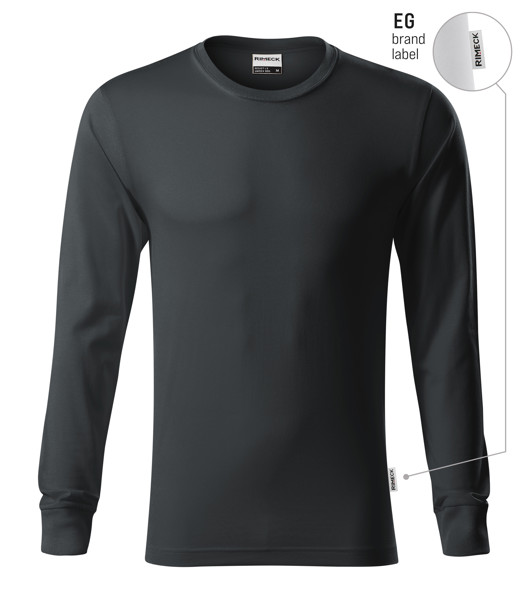 Triko Unisex Rimeck® Resist Ls - Ebony Gray / 3XL