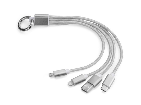 3 in 1 USB cable TAUS - silver