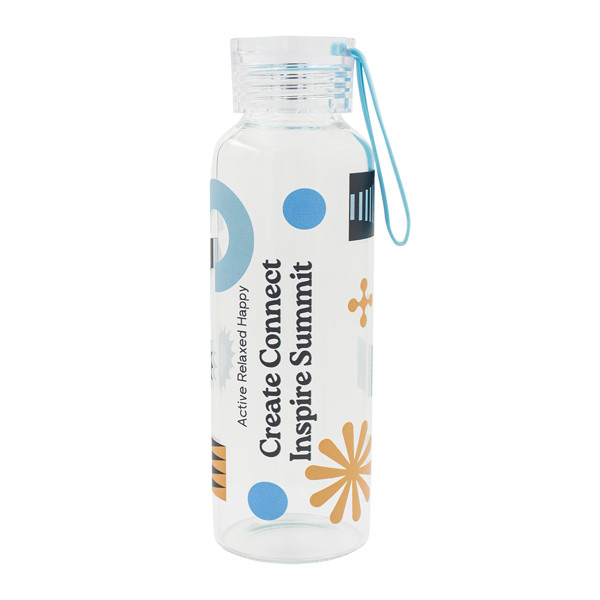 500 ml Azure glass water bottle